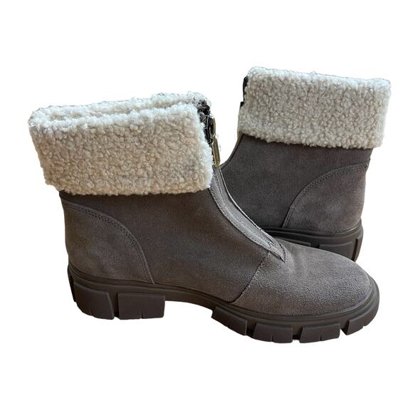 Blondo Plaka Waterproof Faux Fur Boot Dark Taupe Bootie, Size 7.5 - Picture 5 of 11